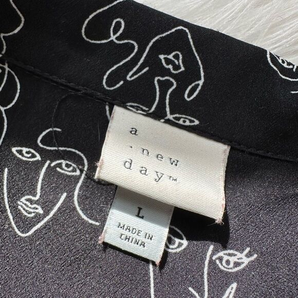 Black Patterned Women's Dress - Picture 9 of 11